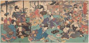 Presentation of Books and Handscrolls by Utagawa Kunisada (I)