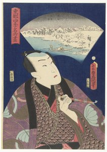 Sumida River in Winter (Selection of Famous Places in Edo During the Four Seasons) by Utagawa Kunisada (I)