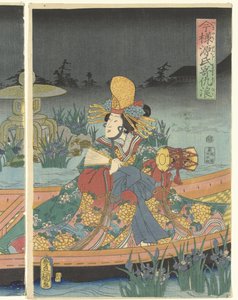 Enemy Waves Approaching the Modern Prince Genji by Utagawa Kunisada (I)