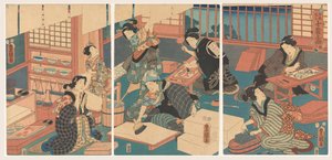 Women Making Prints by Utagawa Kunisada (I)
