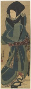 Woman in Cloak and Hood by Utagawa Kunisada