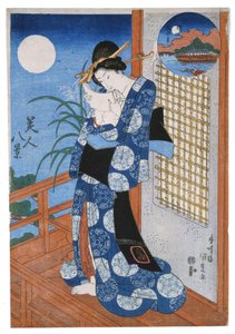 Autumn Moon Over Miho by Utagawa Kunisada