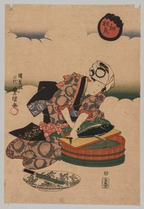 Preparing Bonita by Utagawa Kunisada