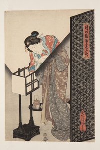 Oriental Lamp (Andon) by Utagawa Kunisada
