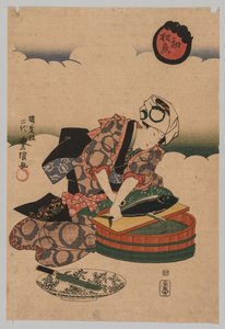 Preparing Bonita by Utagawa Kunisada