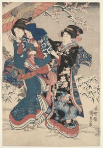 Snow Fight by Utagawa Kunisada
