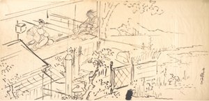Two Courtesans Enjoying the View from a Teahouse by Utagawa Kunisada