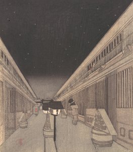 Main Street of the Yoshiwara on a Starlight Night by Utagawa Kunisada II