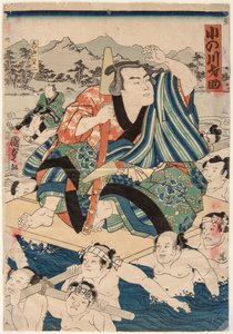 Portrait of the Sumo Wrestler Onogawa Saisuke by Utagawa Kunisada II