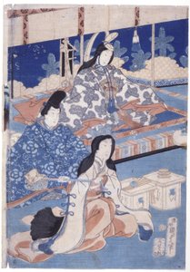 Welcoming Spring With A Gathering Of Flowers (Hana Soroi Haru No Taimen) by Utagawa Kunisada II