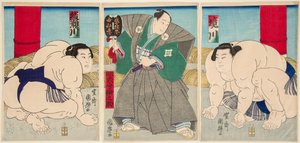 Sumo Wrestlers Shakaigawa and Ayasemawa