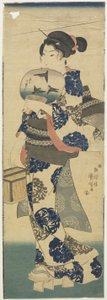 Woman with Fan and Cricket Cage by Utagawa Kuniyoshi