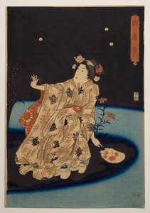 Catching Fireflies in the Cool of the Evening by Utagawa Kuniyoshi