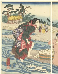 The Chofu Tama River in Musashi Province by Utagawa Kuniyoshi