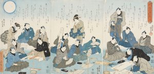 Fūge Jinsetsu no mushiro by Utagawa Kuniyoshi