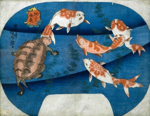 Goldfish that resemble Actors (Nitaka kingyo), c.1842