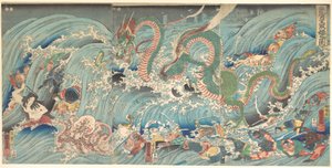 Recovering the Stolen Jewel from the Palace of the Dragon King by Utagawa Kuniyoshi