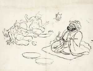 Sketch of Demons Amusing the King of Hell by Utagawa Kuniyoshi