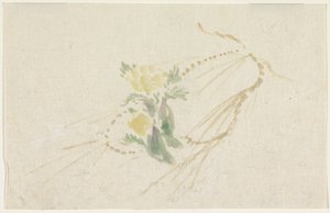 Branch with Yellow Flowers by Utagawa Kuniyoshi