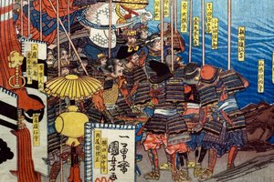 Takeda Shingen Crushes the Forces of Suwa Yorishige, c.1850-51
