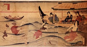 The Abalone Fishing. Prints by Utagawa Kuniyoshi (c.1797-1861) by Utagawa Kuniyoshi