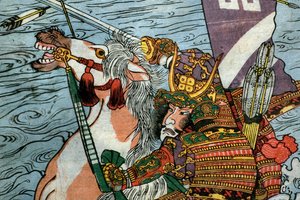 The Battle at Uji River, c.1831-32 by Utagawa Kuniyoshi