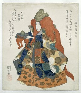 Woman with Dragon Crown and Offering Table
