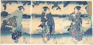 Women Near a River by Utagawa Kuniyoshi