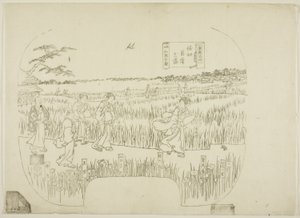 Key block for a print from the series "Toto meisho" (Famous Views of the Eastern Capital) by Utagawa Sadahide