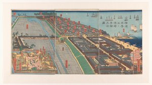 Overview of the Honcho District and the Miyozaki Quarter in Yokohama