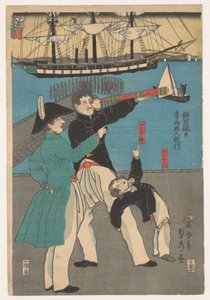 Russians on an Outing by Utagawa Sadahide