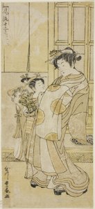 Courtesan and Attendant by Utagawa Toyoharu