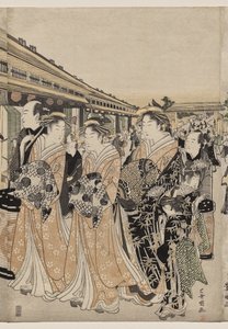 Courtesans Promenading on the Nakanochō by Utagawa Toyokuni