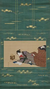 Woman Warming Herself with a "Kotatsu" by Utagawa Toyokuni