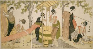 Doing the Laundry by the Well Curb