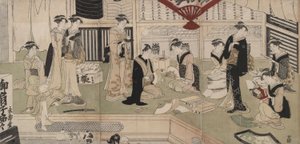 The Fan Store Eijudo by Utagawa Toyokuni I