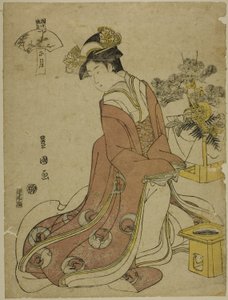 The First Month, from the series "Fashionable Twelve Months"