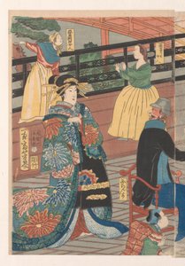 Foreigners During a Drinking Party in the Gankiro Teahouse