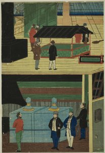 Interior of an American Steamship by Utagawa Yoshikazu