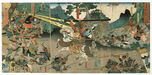 Battle, from the series 47 Faithful Samurai, 1850-1880