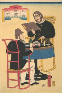 Englishmen Dining, 1st month, 1861 by Utagawa Yoshitora