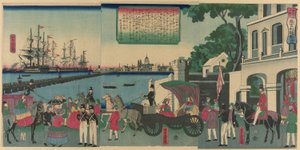 The Port of London, England, from the series "Collection of Scenic Places in Foreign Lands" by Utagawa Yoshitora