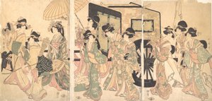 Ladies Surrounding a Cart