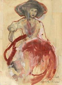 Elegant Lady in Red