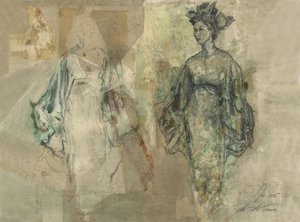 Ethereal Flowing Woman