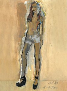 Expressive Nude Woman