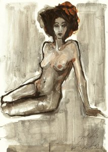 Reclining Nude Figure by Ute Rathmann