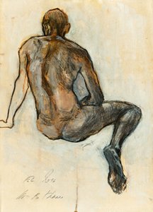 Seated Male Figure Study by Ute Rathmann