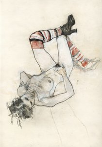 Sensual Figure With Striped Socks by Ute Rathmann