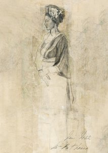 Serene Woman Profile Sketch